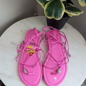 INC International Concepts Pink Strappy Sandals